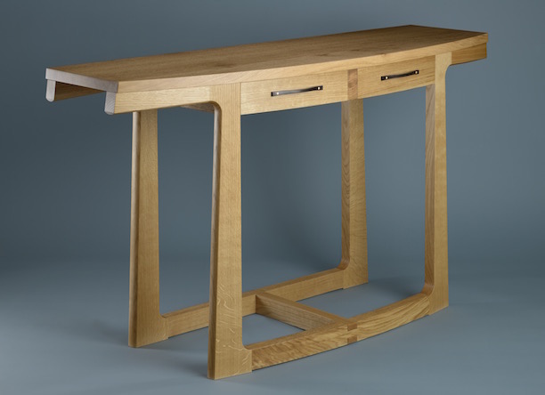 oak console table